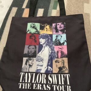 Taylor Swift The Eras Tour Black Tote Bag
